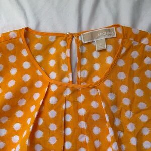 Michael Kors Orange polka dot blouse